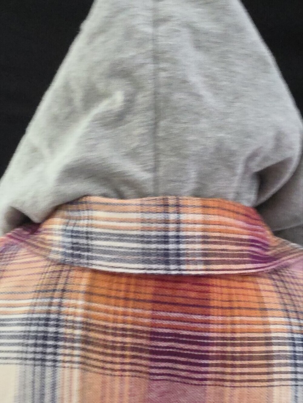 Natural Reflections Plaid Hooded Shirt Jacket - Red, Purple, Gray - Picture 6 of 15